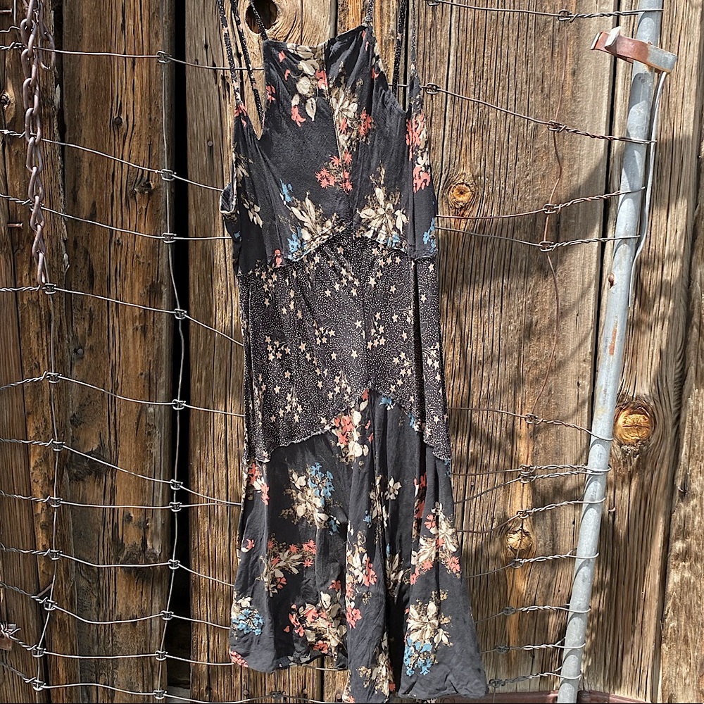 Free People Intimately Ditsy Floral Strappy Slip Mini Dress